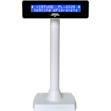 LCD zákaznický displej Virtuos FL-2025MB 2x20, USB bílý