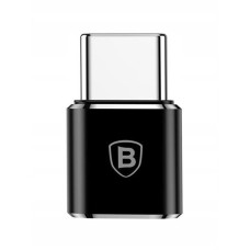 Baseus adaptér z microUSB na USB-C černý