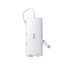 D-Link 10-in-1 USB-C Hub with HDMI x2  •  USB-C x2, USB A x2  •  Ethernet • Card Reader • Power Delivery