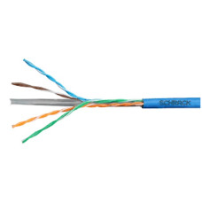 Kabel U/UTP Cat.6 4x2xAWG24 300 MHz, LS0H modrý, Eca, drát