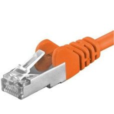 Premiumcord Patch kabel CAT6a S-FTP, RJ45-RJ45, AWG 26/7 0,25m oranžová