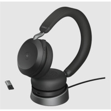 Jabra Evolve2 75 • Stereo • ANC • USB • BT • Bezdrát • MS • Stand • Černá