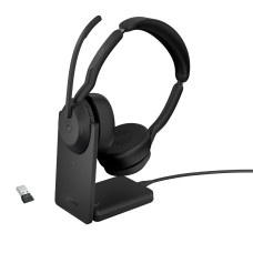 Jabra Evolve2 55 • Stereo • ANC • USB • BT-USB • Bezdrát • MS • Stand • Černá