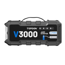 TOPDON Car Jump Starter V3000 • 3000A • 12V vozidla • 24000mAh • 9l benzín • 7l diesel • LED světlo |