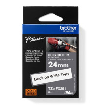 TZE-FX251, černý tisk na bílé, šířka 24 mm