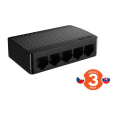 Tenda SG105M -  5x Gigabit Desktop Ethernet Mini Switch, 10 • 100 • 1000 Mb • s, 10Gb • s, fanless