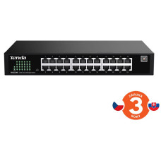 Tenda TEG2224D Websmart L2 cloud managed switch, 24x 10/100/1000 Mbps, Kov, Fanless-bez ventilátorů