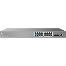 Grandstream GWN7802P Pro L2++ Managed Network switch, 16x 1Gb RJ45, PoE++, SFP+, DHCP, CLI, VLAN