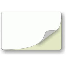 Bílé samolepící plastové karty - 500ks