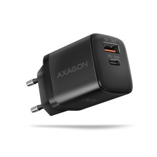 AXAGON ACU-PQ30, Sil nabíječka do sítě 30W, 2x port (USB-A + USB-C), PD3.0 • PPS • QC4+ • SFC • AFC • Apple