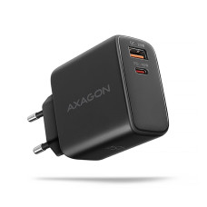 AXAGON ACU-PQ45 GaN nabíječka do sítě 45W, 2x port (USB-A + USB-C), PD3.0 • PPS • QC4+ • SFC 2.0 • AFC • Apple