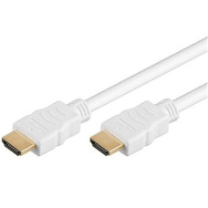 PremiumCord HDMI High Speed + Ethernet kabel,bílý, zlacené konektory, 1,5m