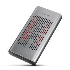 AXAGON EEM2-20GD, USB-C 20Gbps externí box pro dva M.2 NVMe SSD s funkcí klonování